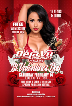 St. Valentine's Day at a fully nude all inclusive strip club in Tijuana close to the border of San Diego