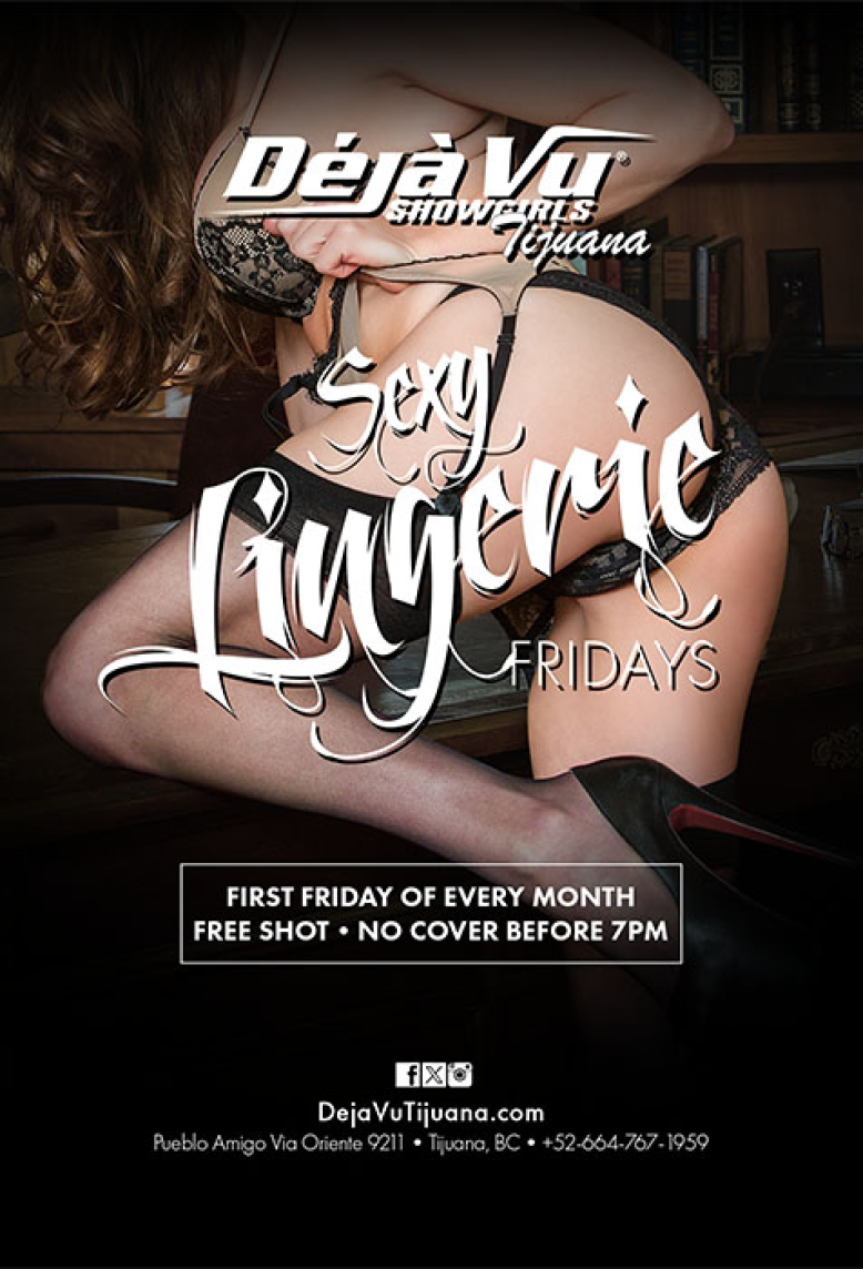 Sexy Lingerie Fridays at a fully nude all inclusive strip club in Tijuana close to the border of San Diego