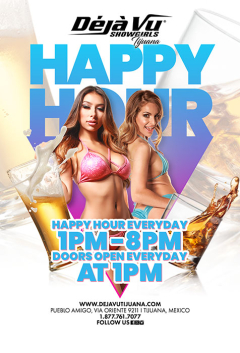 Happy Hour at a fully nude all inclusive strip club in Tijuana close to the border of San Diego