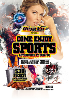 Come Enjoy Sports Afternoons at Déjà Vu
