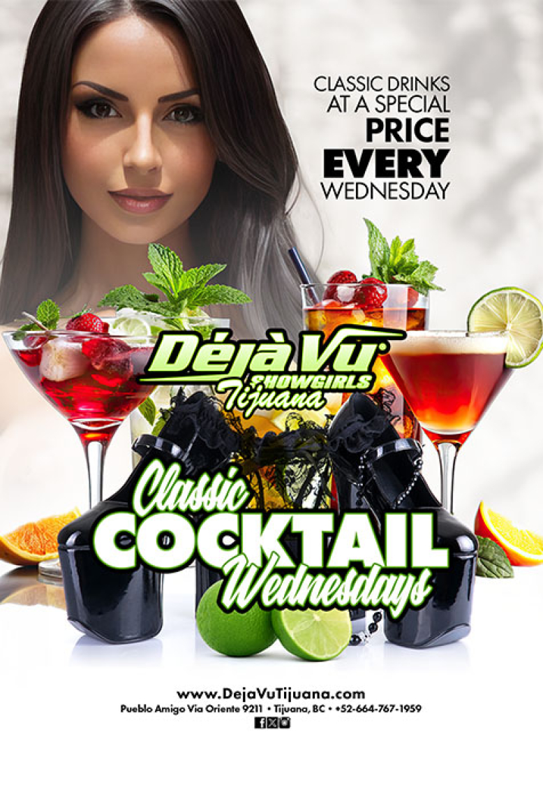 Classic Cocktail Wednesdays at a fully nude all inclusive strip club in Tijuana close to the border of San Diego