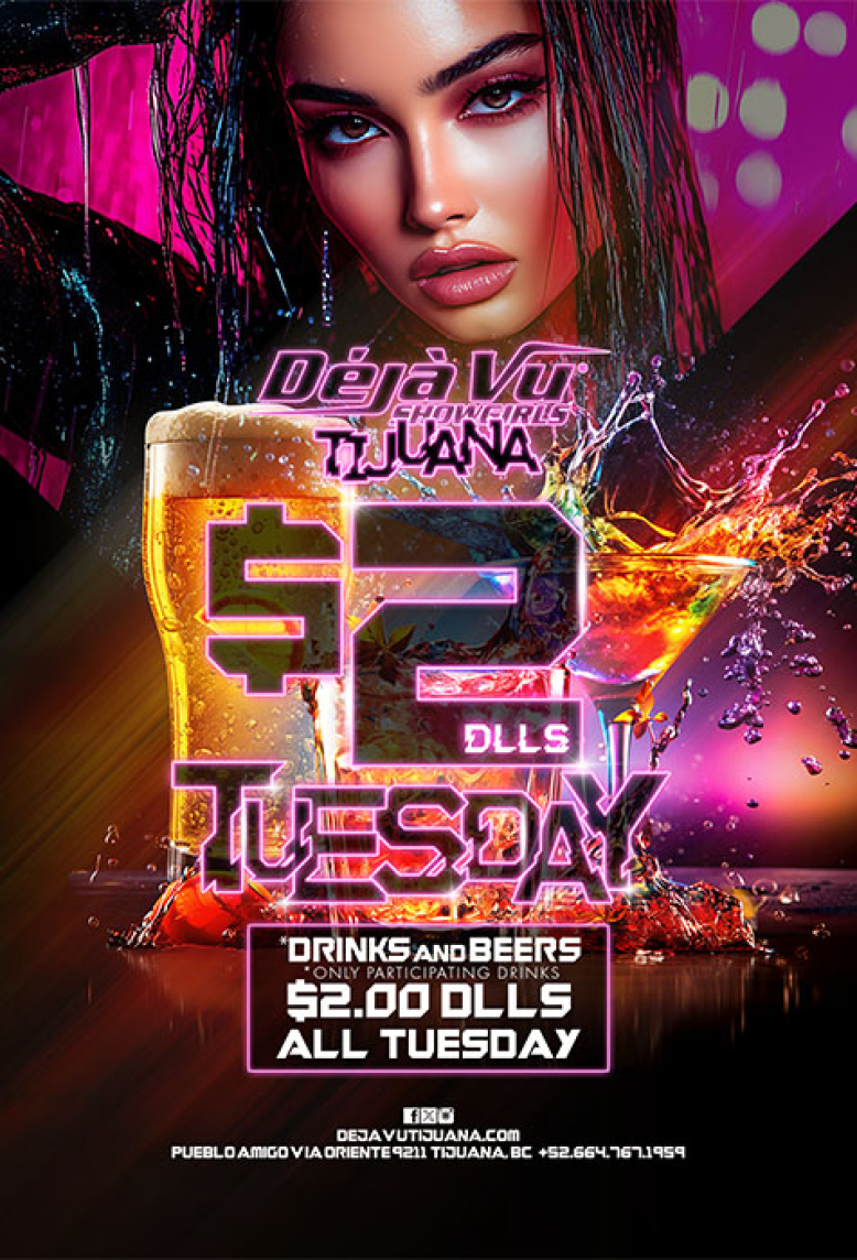 $2 Tuesday at a fully nude all inclusive strip club in Tijuana close to the border of San Diego