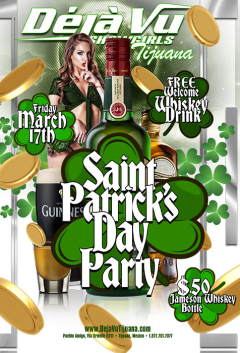 Saint Patrick&#039;s Day Party at a fully nude all inclusive strip club in Tijuana close to the border of San Diego