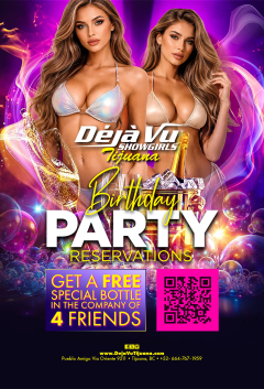 Birthday reservations at a fully nude all inclusive strip club in Tijuana