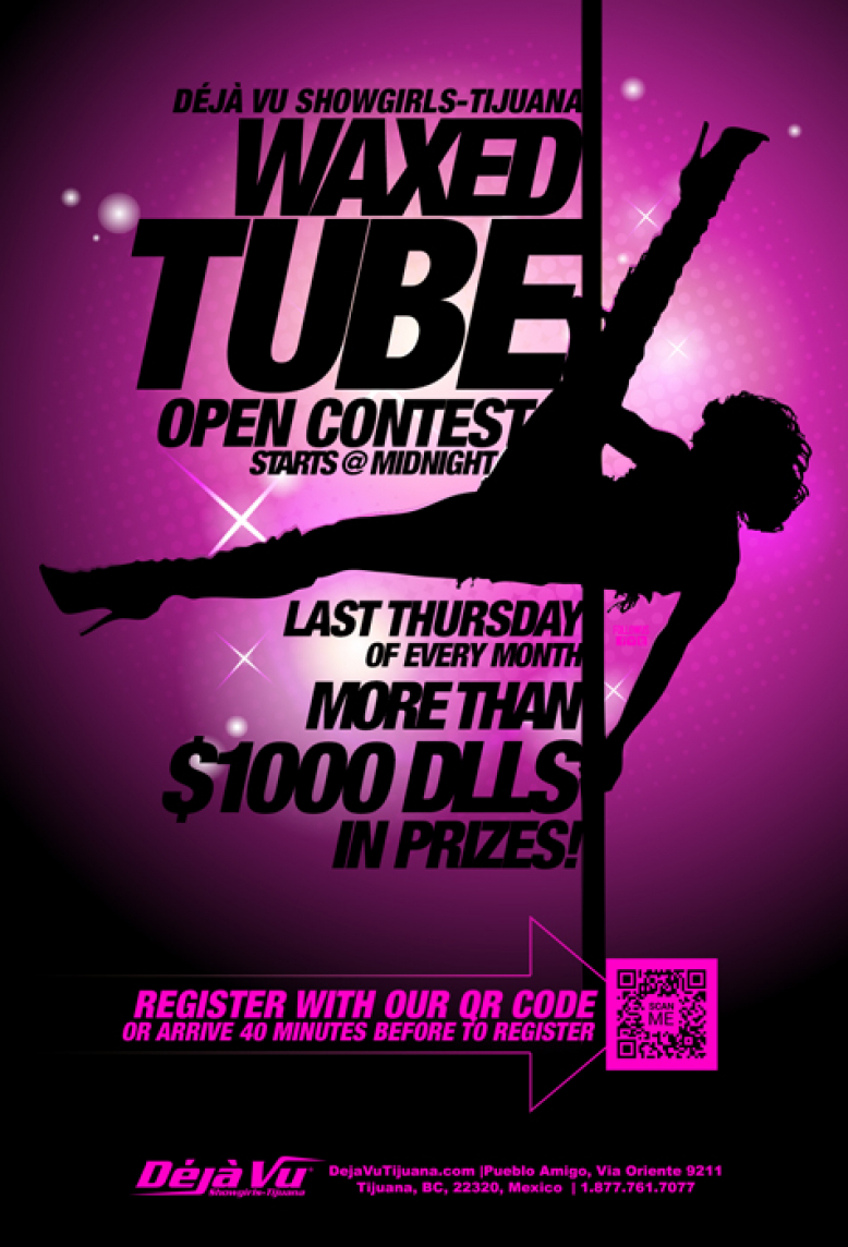 Waxed Tube Open Contest at Tijuana Stripclub (near San Diego)