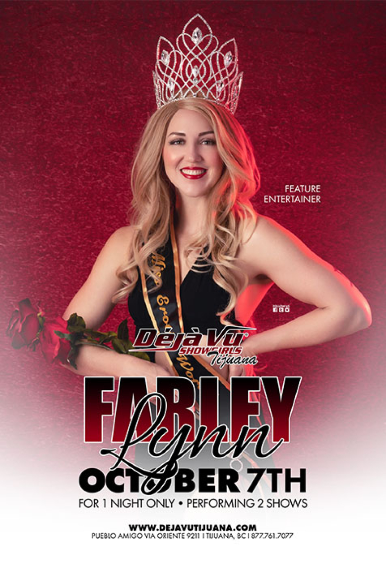 Feature Entertainer Farley Lynn performing at a fully nude all inclusive strip club in Tijuana close to the border of San Diego